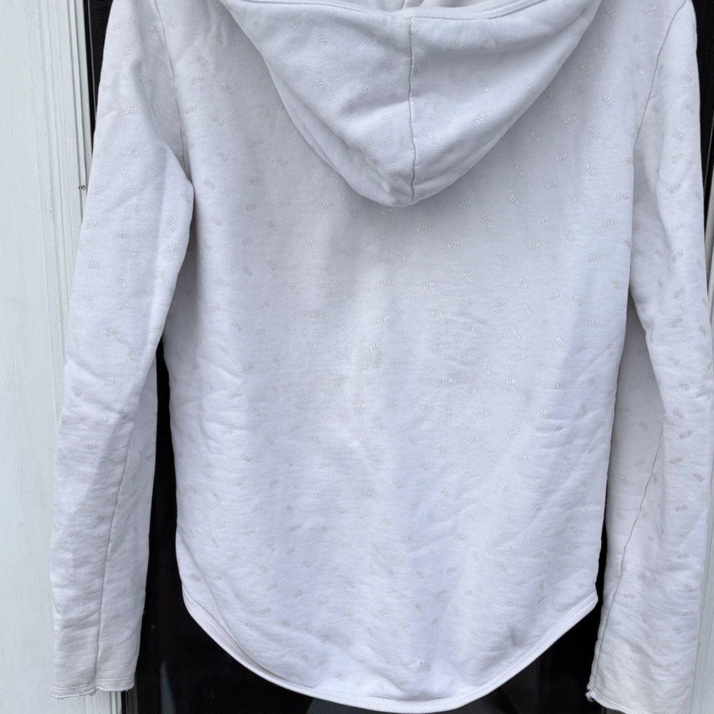 ATM Anthony Thomas Melillo Ladies Off White Pockets hood full Zip-Up Jacket-S - Picture 9 of 10